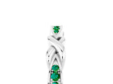 White gold Twisted Marquise Emerald Pavé Band with Shared Prong Setting_34