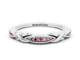 White gold Twisted Marquise Morganite Pavé Band with Shared Prong Setting_29