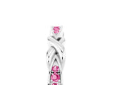 White gold Twisted Marquise Pink Sapphire Pavé Band with Shared Prong Setting_47