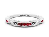 White gold Twisted Marquise Ruby Pavé Band with Shared Prong Setting_30