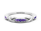 White gold Twisted Marquise Tanzanite Pavé Band with Shared Prong Setting_30