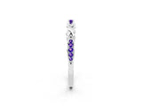 White gold Twisted Marquise Tanzanite Pavé Band with Shared Prong Setting_32