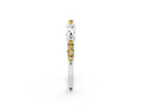 White gold Twisted Marquise Yellow Sapphire Pavé Band with Shared Prong Setting_20