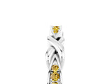 White gold Twisted Marquise Yellow Sapphire Pavé Band with Shared Prong Setting_23