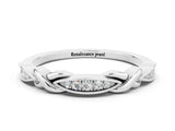 White gold Twisted Moissanite Marquise Pavé Band with Shared Prong Setting_6