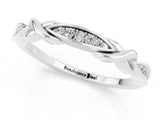 White gold Twisted Moissanite Marquise Pavé Band with Shared Prong Setting_7