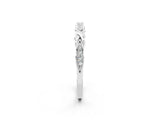 White gold Twisted Moissanite Marquise Pavé Band with Shared Prong Setting_8