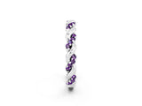 White gold Twisted Pavé Round Amethyst Eternity Band_8