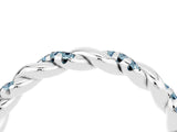White gold Twisted Pavé Round Aquamarine Eternity Band_10