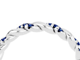 White gold Twisted Pavé Round Blue Sapphire Eternity Band_10