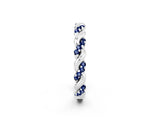 White gold Twisted Pavé Round Blue Sapphire Eternity Band_8