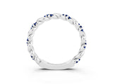 White gold Twisted Pavé Round Blue Sapphire Eternity Band_9