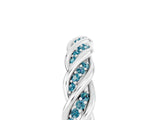 White gold Twisted Pavé Round Blue Topaz Eternity Band with Shared Prong Setting_11