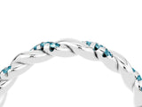 White gold Twisted Pavé Round Blue Topaz Eternity Band_10