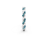 White gold Twisted Pavé Round Blue Topaz Eternity Band_8