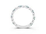 White gold Twisted Pavé Round Blue Topaz Eternity Band_9