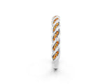 White gold Twisted Pavé Round Citrine Eternity Band with Shared Prong Setting_8