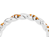 White gold Twisted Pavé Round Citrine Eternity Band_10
