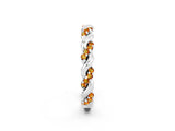 White gold Twisted Pavé Round Citrine Eternity Band_8