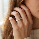 White gold Twisted Pavé Round Diamond Eternity Band with Shared Prong Setting_140