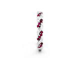 White gold Twisted Pavé Round Garnet Eternity Band_8