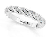 White gold Twisted Pavé Round Moissanite Eternity Band with Shared Prong Setting_7