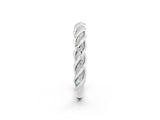 White gold Twisted Pavé Round Moissanite Eternity Band with Shared Prong Setting_8