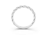 White gold Twisted Pavé Round Moissanite Eternity Band with Shared Prong Setting_9