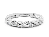 White gold Twisted Pavé Round Moissanite Eternity Band_6