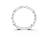 White gold Twisted Pavé Round Moissanite Eternity Band_9