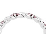 White gold Twisted Pavé Round Morganite Eternity Band_10