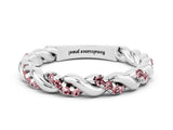 White gold Twisted Pavé Round Morganite Eternity Band_10