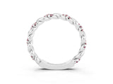 White gold Twisted Pavé Round Morganite Eternity Band_9