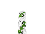 White gold Twisted Pavé Round Peridot Eternity Band_11