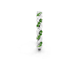 White gold Twisted Pavé Round Peridot Eternity Band_8