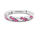 White gold Twisted Pavé Round Pink Sapphire Eternity Band_18