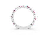 White gold Twisted Pavé Round Pink Sapphire Eternity Band_21