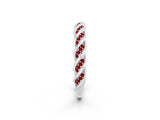 White gold Twisted Pavé Round Ruby Eternity Band with Shared Prong Setting_8