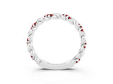White gold Twisted Pavé Round Ruby Eternity Band_9