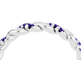 White gold Twisted Pavé Round Tanzanite Eternity Band_10