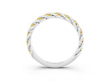 White gold Twisted Pavé Round Yellow Sapphire Eternity Band with Shared Prong Setting_21