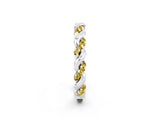 White gold Twisted Pavé Round Yellow Sapphire Eternity Band_18