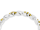 White gold Twisted Pavé Round Yellow Sapphire Eternity Band_19