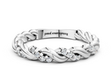 White gold Twisted Pave Round Diamond Eternity Band with Prong Setting_35