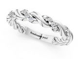 White gold Twisted Pave Round Diamond Eternity Band with Prong Setting_36