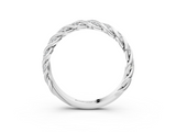 White gold Twisted Pave Round Diamond Eternity Band with Shared Prong Setting_124