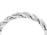 White gold Twisted Pave Round Diamond Eternity Band with Shared Prong Setting_125