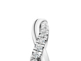 White gold Twisted Pave Round Diamond Infinity Band with Shared Prong Setting_7