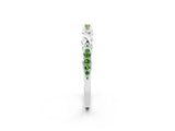 White gold Twisted Peridot Marquise Pavé Band with Shared Prong Setting_8