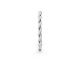 White gold Twisted Rope Solitaire Band with Round Stone and Bezel Setting_54